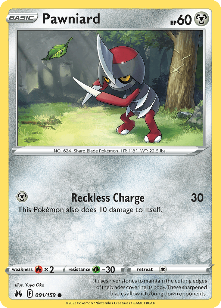 Pawniard (91) — Crown Zenith Pokémon TCG card by Unknown