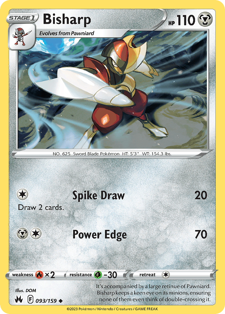 Bisharp — Crown Zenith Pokémon TCG card by DOM