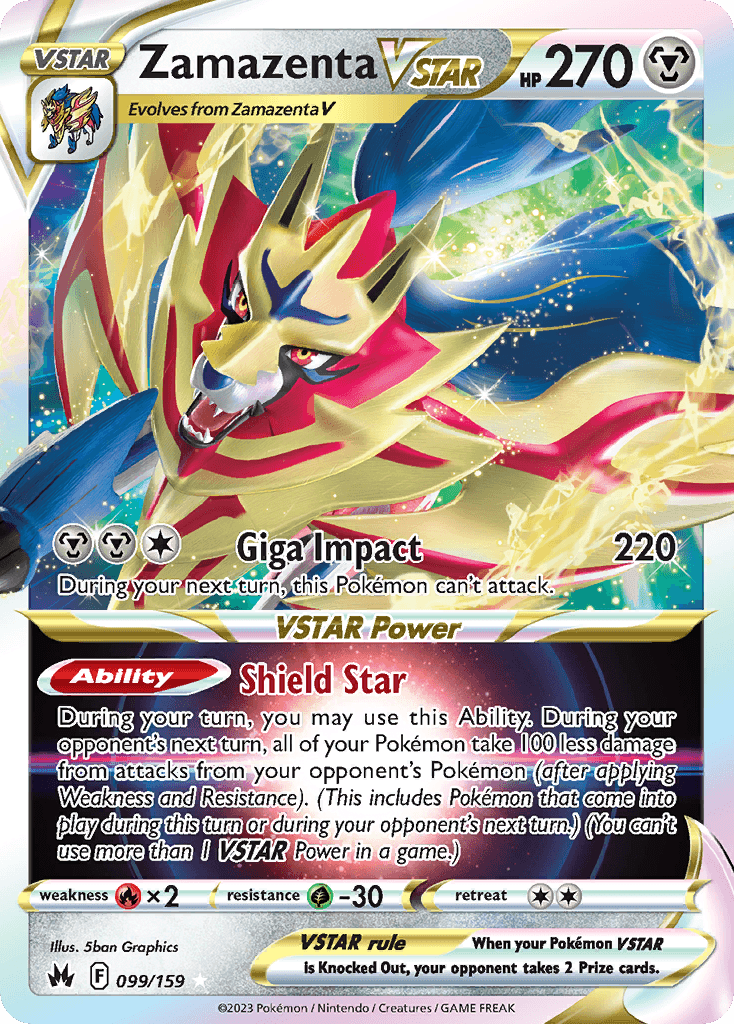 Zamazenta VSTAR — Crown Zenith Pokémon TCG card by 5ban Graphics