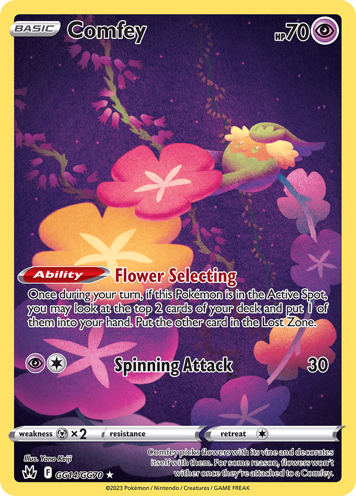 Comfey — Crown Zenith: Galarian Gallery Pokémon TCG card by Yano Keiji