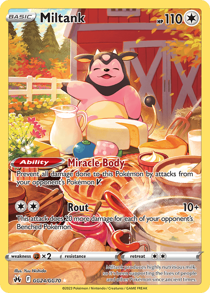 Miltank — Crown Zenith: Galarian Gallery Pokémon TCG card by Yuu Nishida