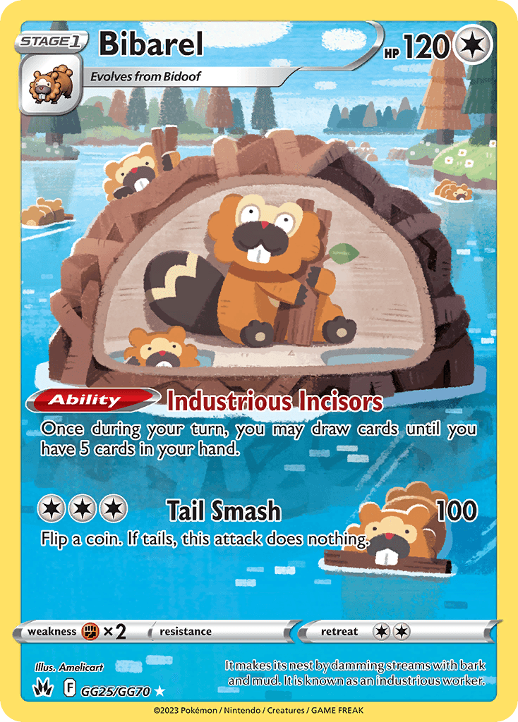 Bibarel — Crown Zenith: Galarian Gallery Pokémon TCG card by Amelicart