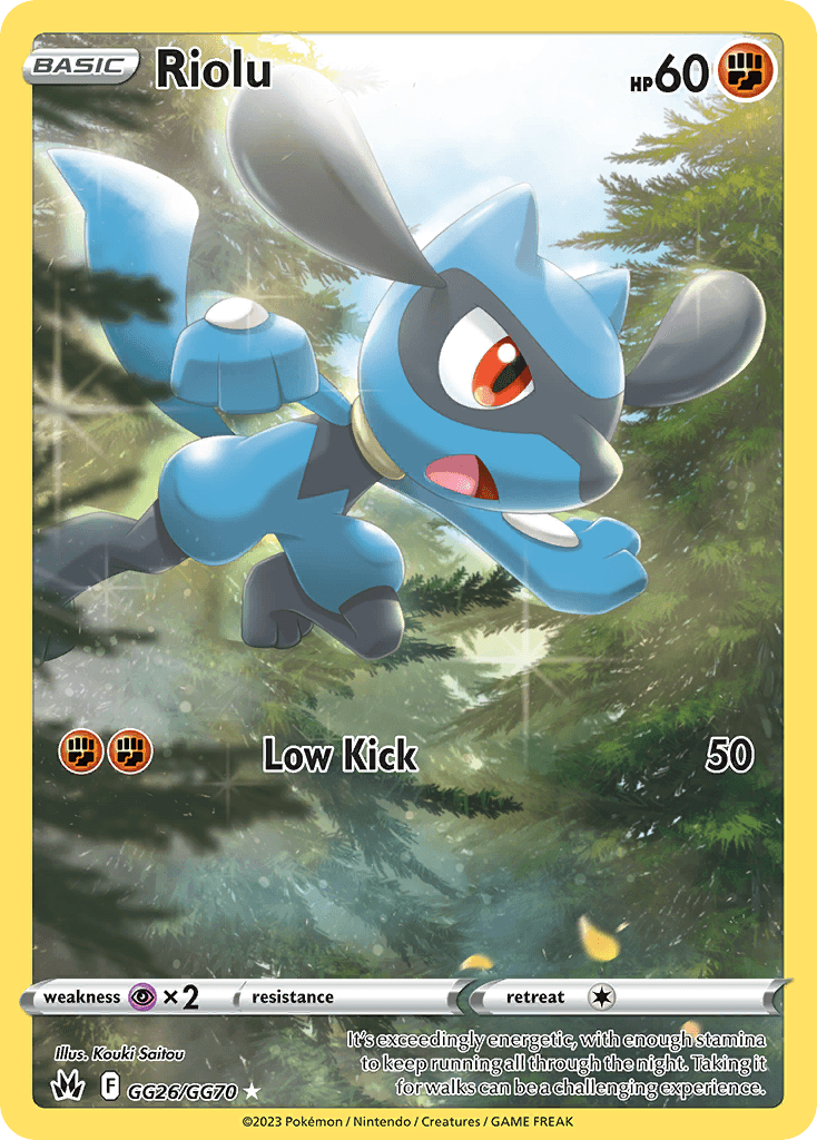 Riolu — Crown Zenith: Galarian Gallery Pokémon TCG card by Kouki Saitou