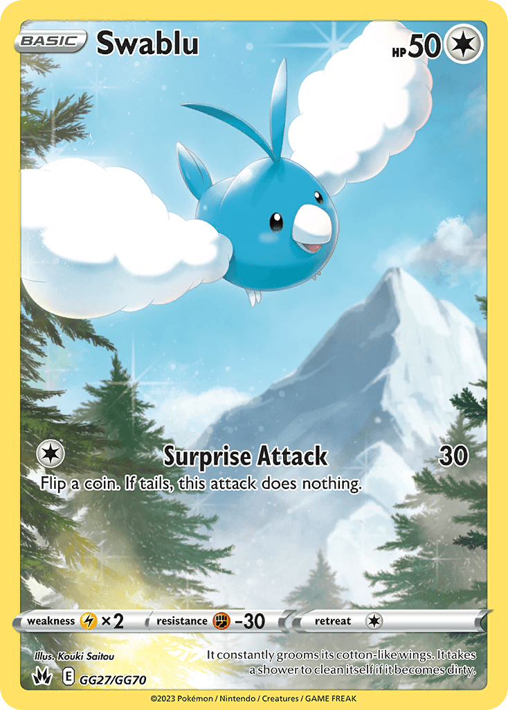 Swablu — Crown Zenith: Galarian Gallery Pokémon TCG card by Kouki Saitou