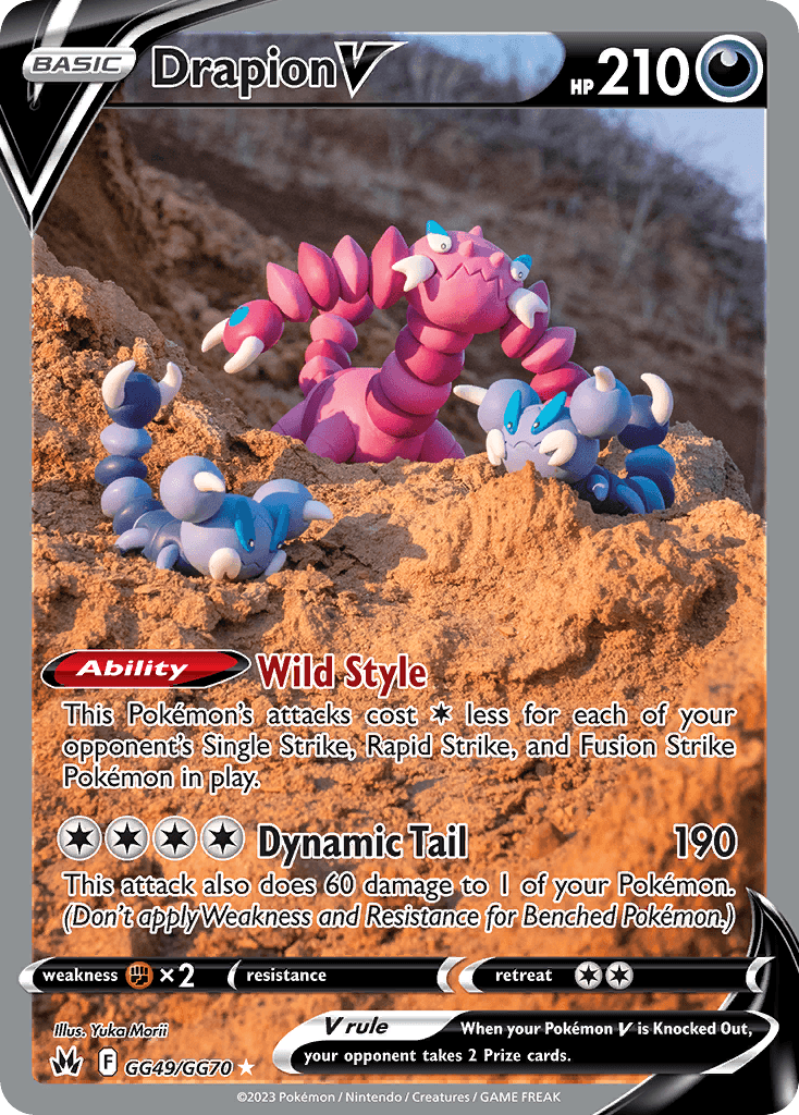 Drapion V — Crown Zenith: Galarian Gallery Pokémon TCG card by Yuka Morii
