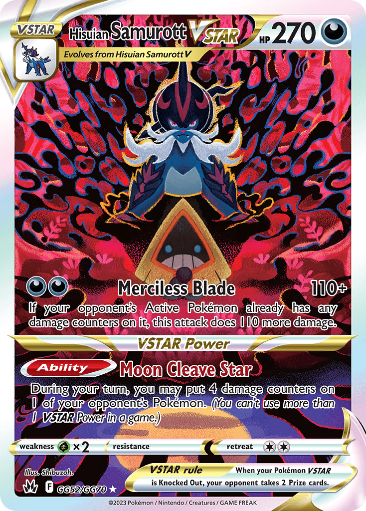 Hisuian Samurott VSTAR — Crown Zenith: Galarian Gallery Pokémon TCG card by Shibuzoh.