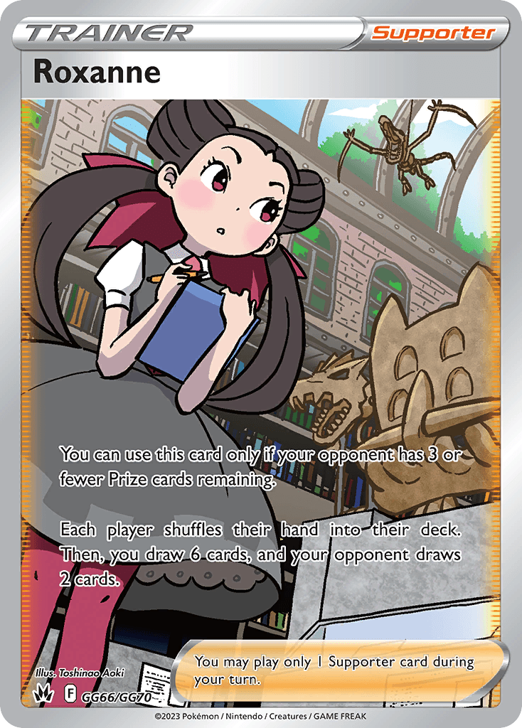 Roxanne — Crown Zenith: Galarian Gallery Pokémon TCG card by Toshinao Aoki