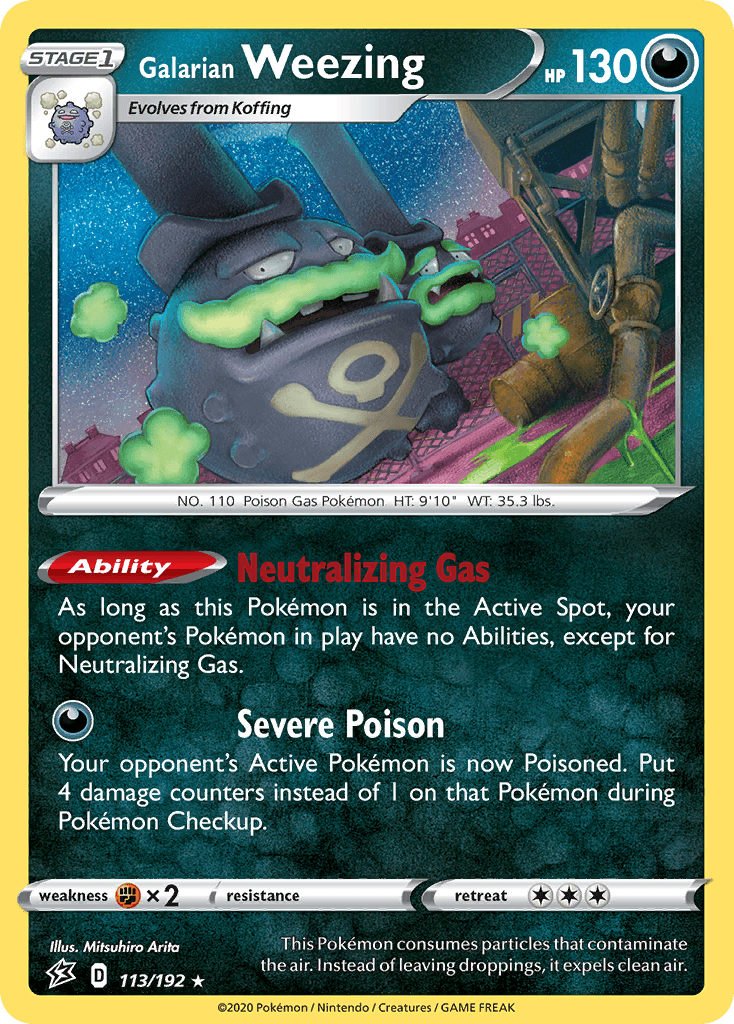 Galarian Weezing — Prize Pack Series Cards Pokémon TCG card by Mitsuhiro Arita