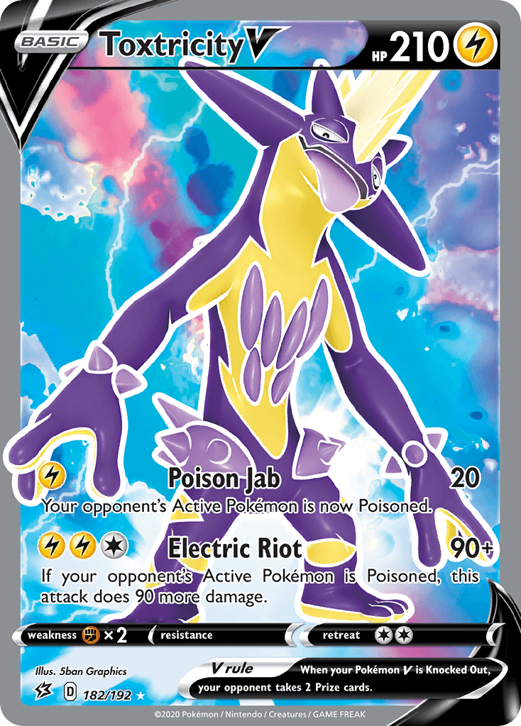 Toxtricity V — SWSH02: Rebel Clash Pokémon TCG card by 5ban Graphics
