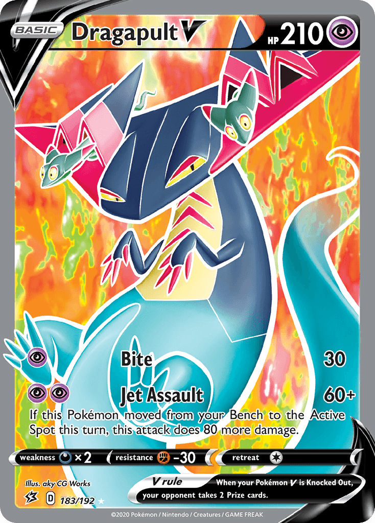 Dragapult V — SWSH02: Rebel Clash Pokémon TCG card by aky CG Works