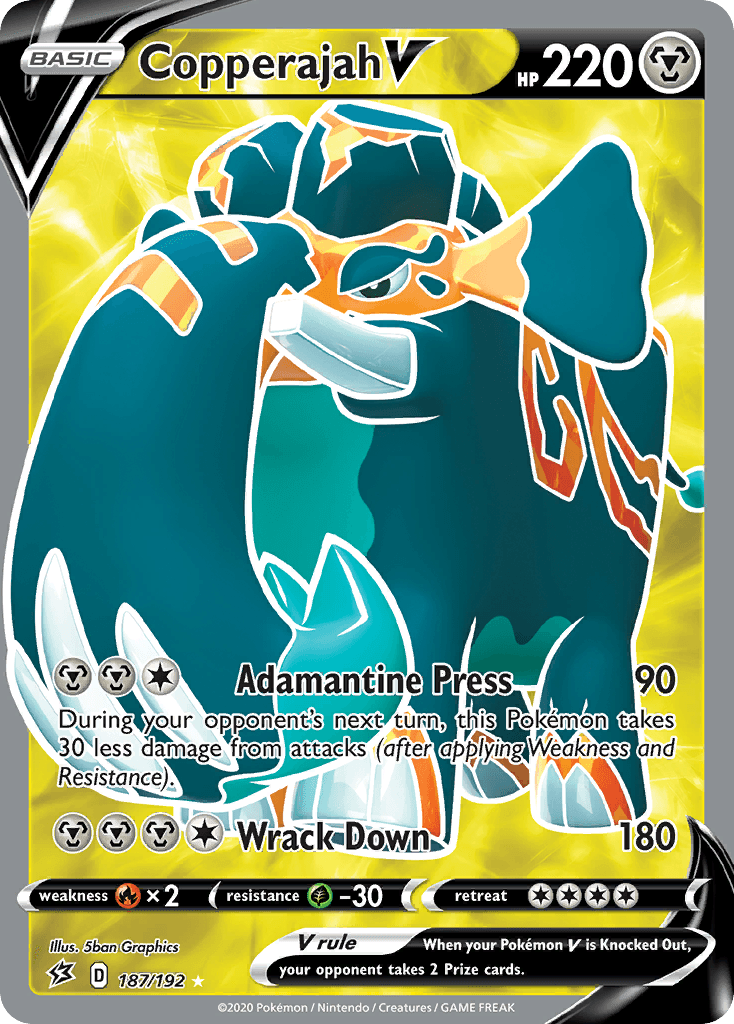Copperajah V — SWSH02: Rebel Clash Pokémon TCG card by 5ban Graphics
