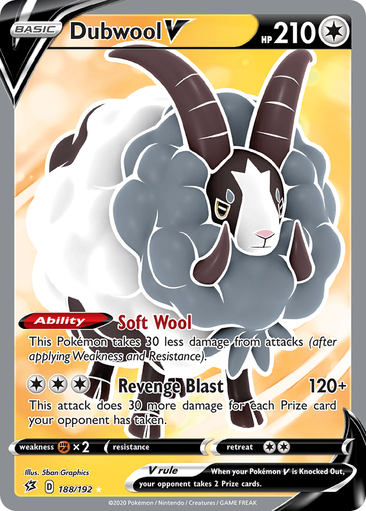 Dubwool V — SWSH02: Rebel Clash Pokémon TCG card by 5ban Graphics