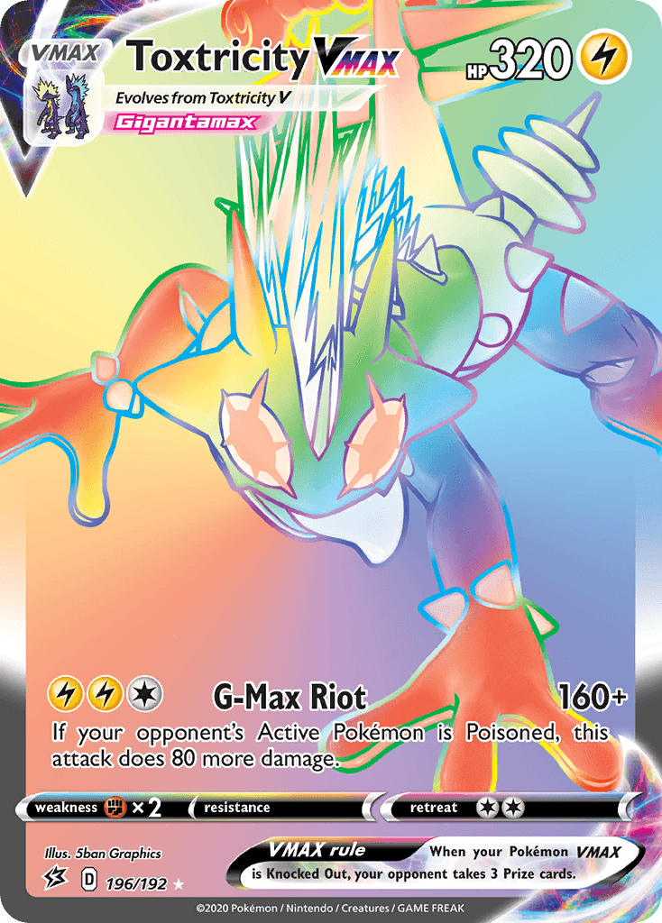 Toxtricity VMAX — SWSH02: Rebel Clash Pokémon TCG card by 5ban Graphics