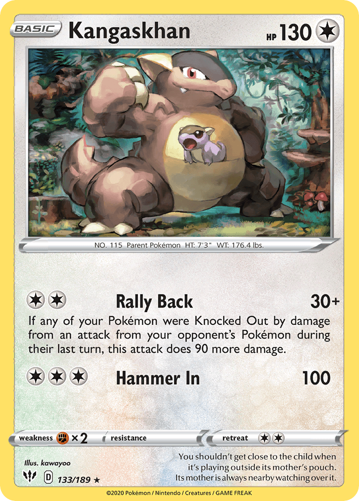 Kangaskhan - 133/189 — Deck Exclusives Pokémon TCG card by kawayoo