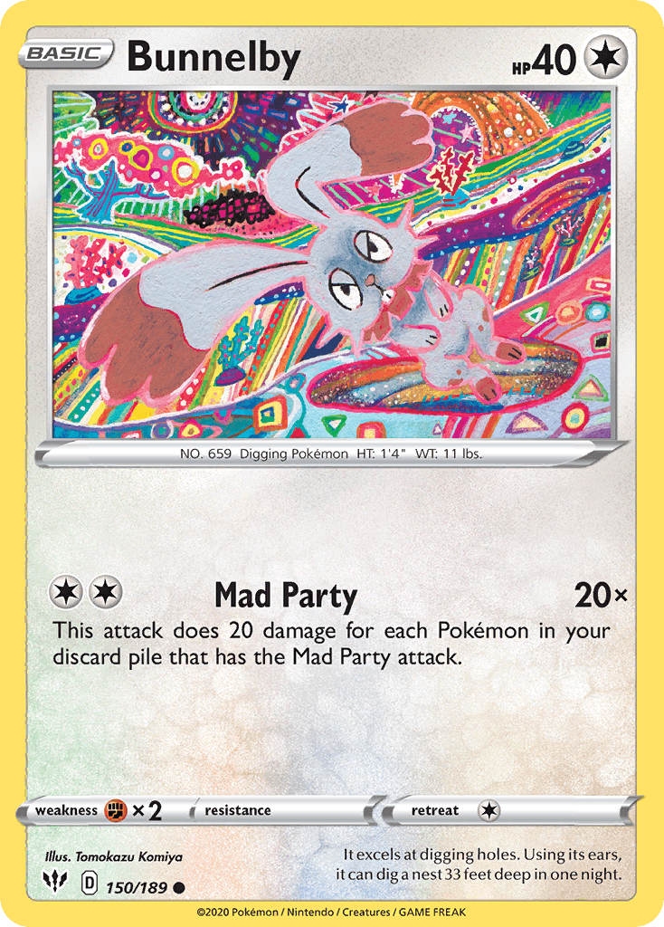 Bunnelby — Prize Pack Series Cards Pokémon TCG card by Tomokazu Komiya