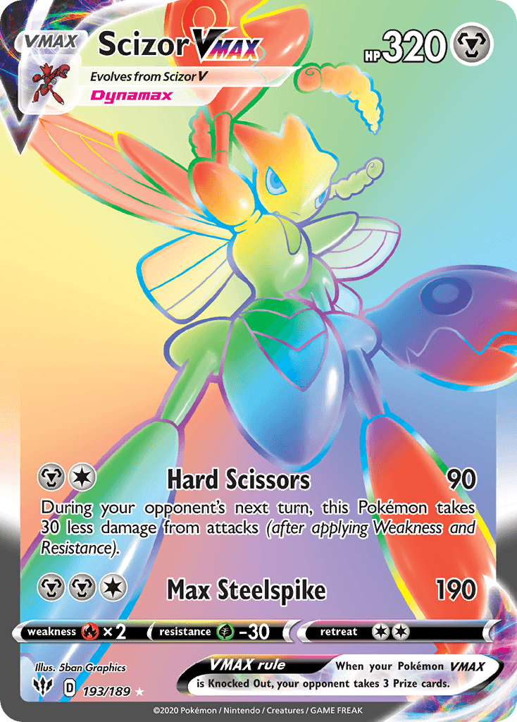 Scizor VMAX — SWSH03: Darkness Ablaze Pokémon TCG card by 5ban Graphics