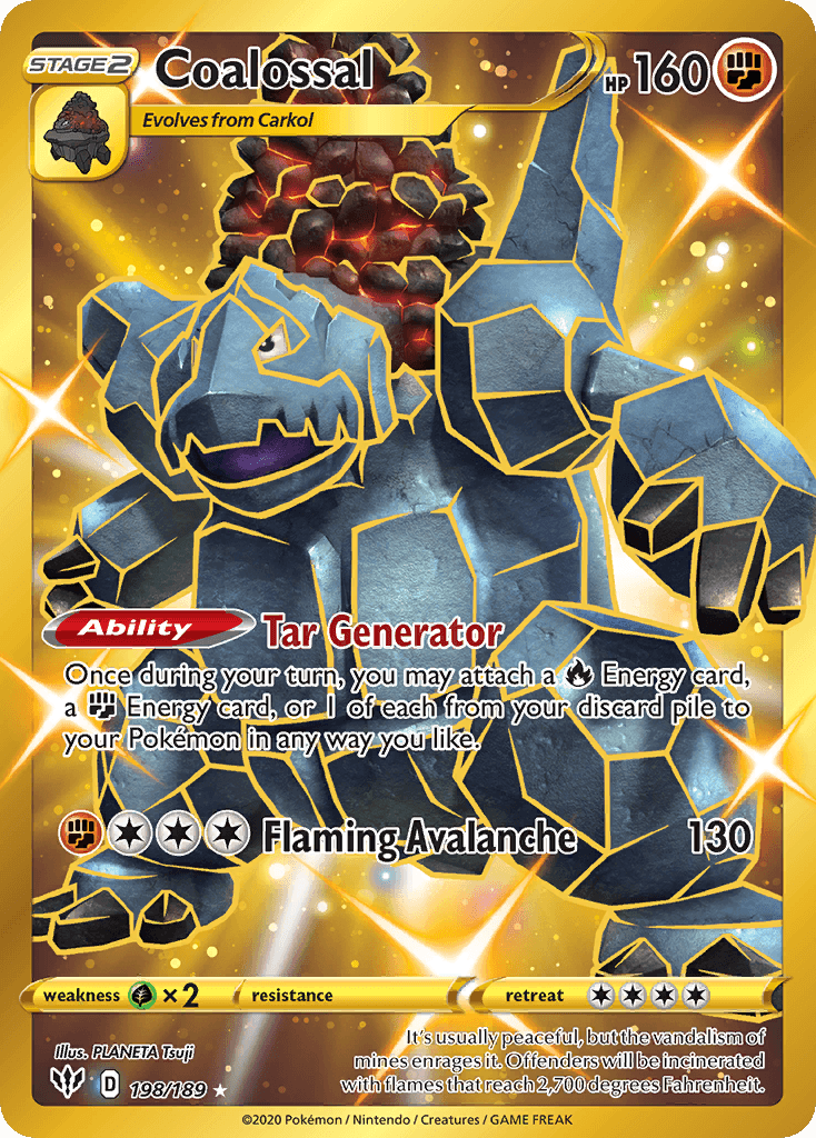 Coalossal — SWSH03: Darkness Ablaze Pokémon TCG card by PLANETA Tsuji