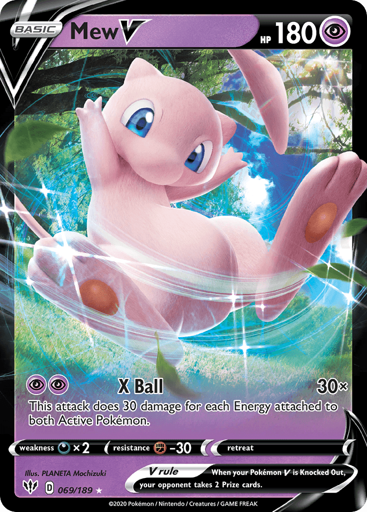 Mew V - 069/189 — Jumbo Cards Pokémon TCG card by PLANETA Mochizuki