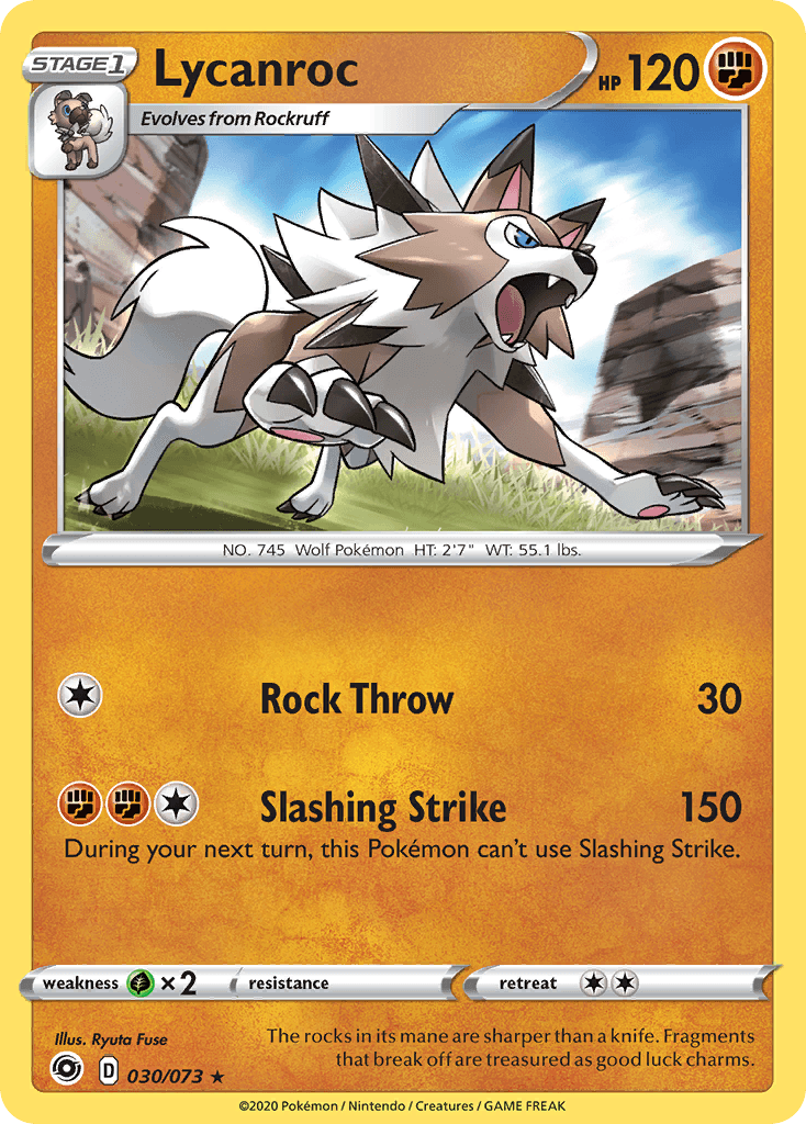 Lycanroc (#30 Holofoil) — Pokémon TCG card