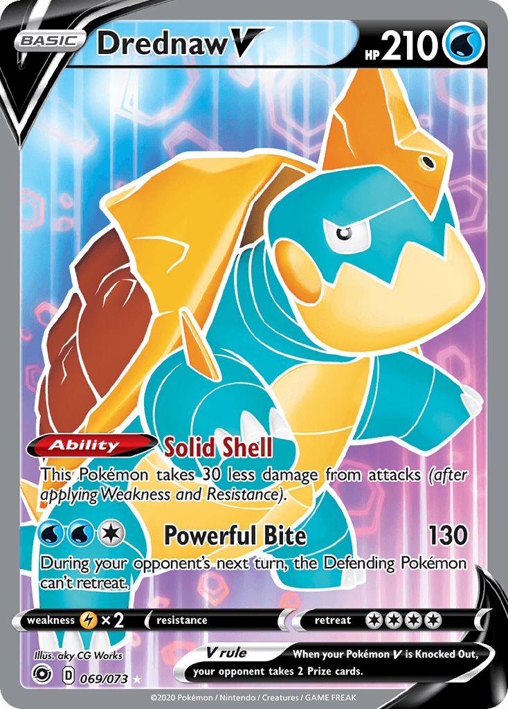 Drednaw V — Champion's Path Pokémon TCG card by aky CG Works