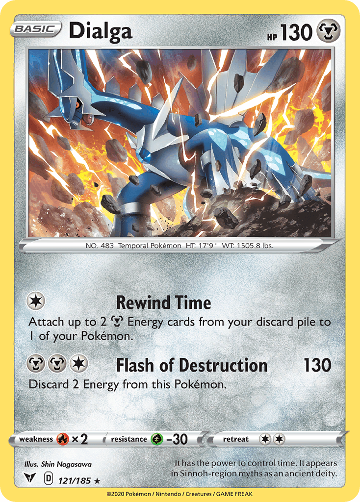 Dialga - 121/185 — Deck Exclusives Pokémon TCG card by Shin Nagasawa
