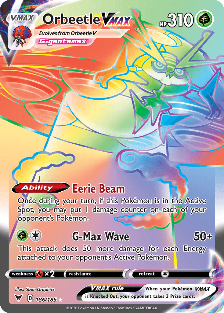 Orbeetle VMAX — SWSH04: Vivid Voltage Pokémon TCG card by 5ban Graphics