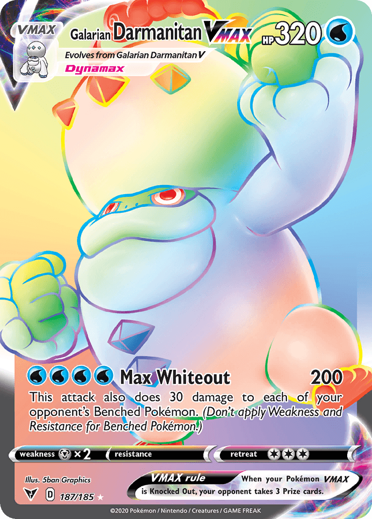 Galarian Darmanitan VMAX — SWSH04: Vivid Voltage Pokémon TCG card by 5ban Graphics