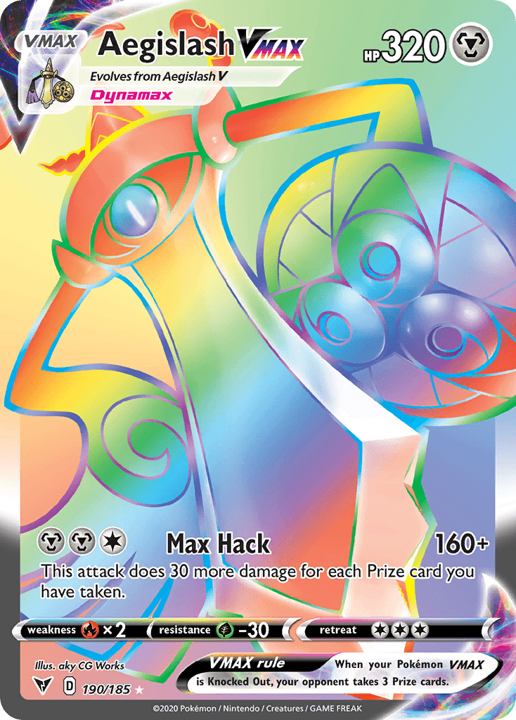 Aegislash VMAX — SWSH04: Vivid Voltage Pokémon TCG card by aky CG Works