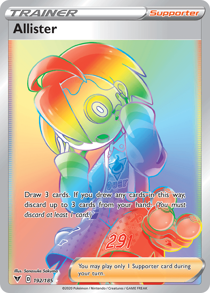 Allister — SWSH04: Vivid Voltage Pokémon TCG card by Sanosuke Sakuma