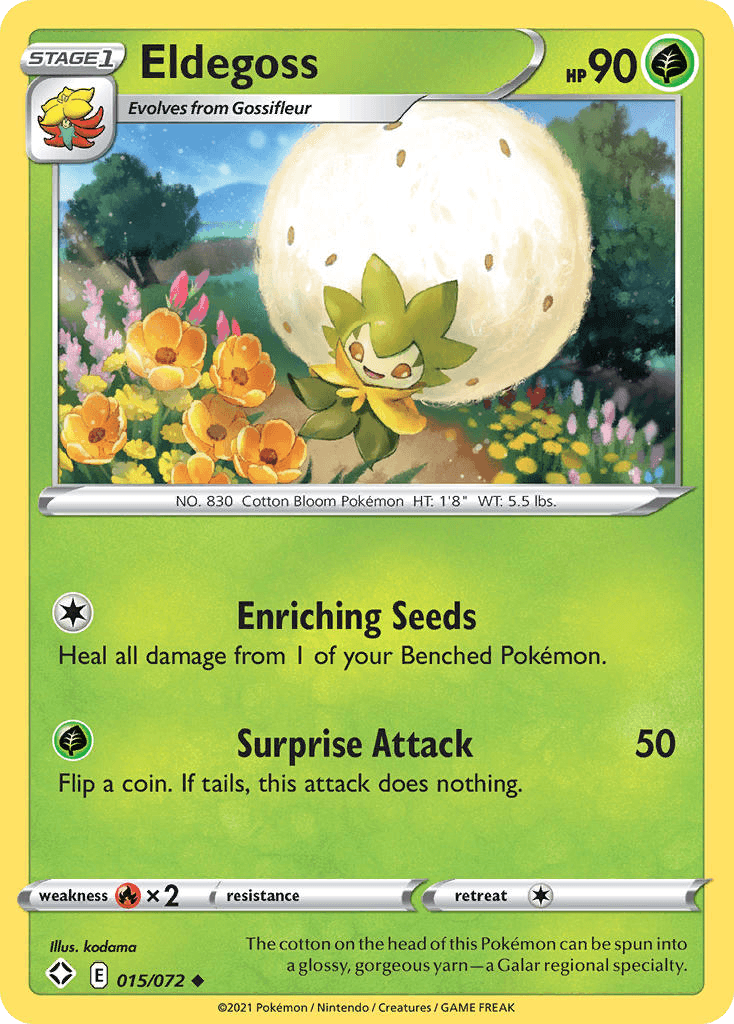 Eldegoss — Shining Fates Pokémon TCG card by kodama