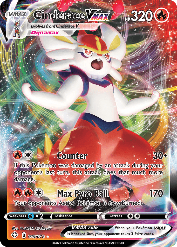 Cinderace VMAX — Shining Fates Pokémon TCG card by PLANETA Mochizuki