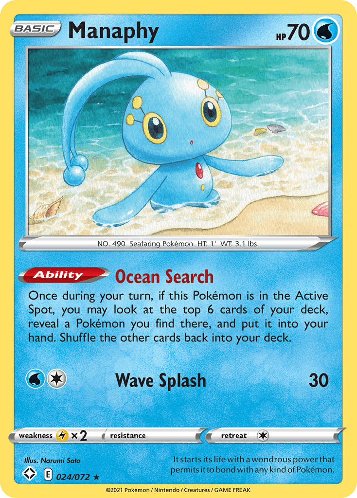 Manaphy — Shining Fates Pokémon TCG card by Narumi Sato