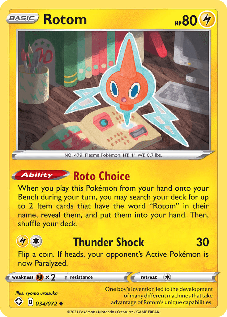 Rotom — Shining Fates Pokémon TCG card by ryoma uratsuka