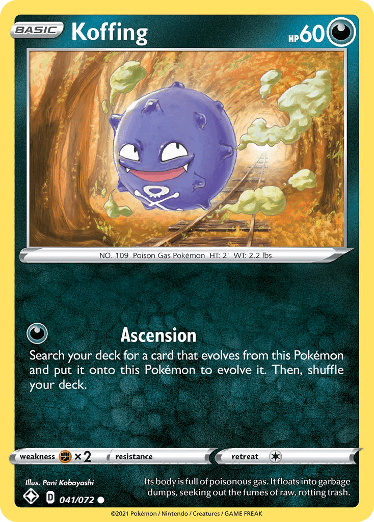 Koffing — Shining Fates Pokémon TCG card by Pani Kobayashi