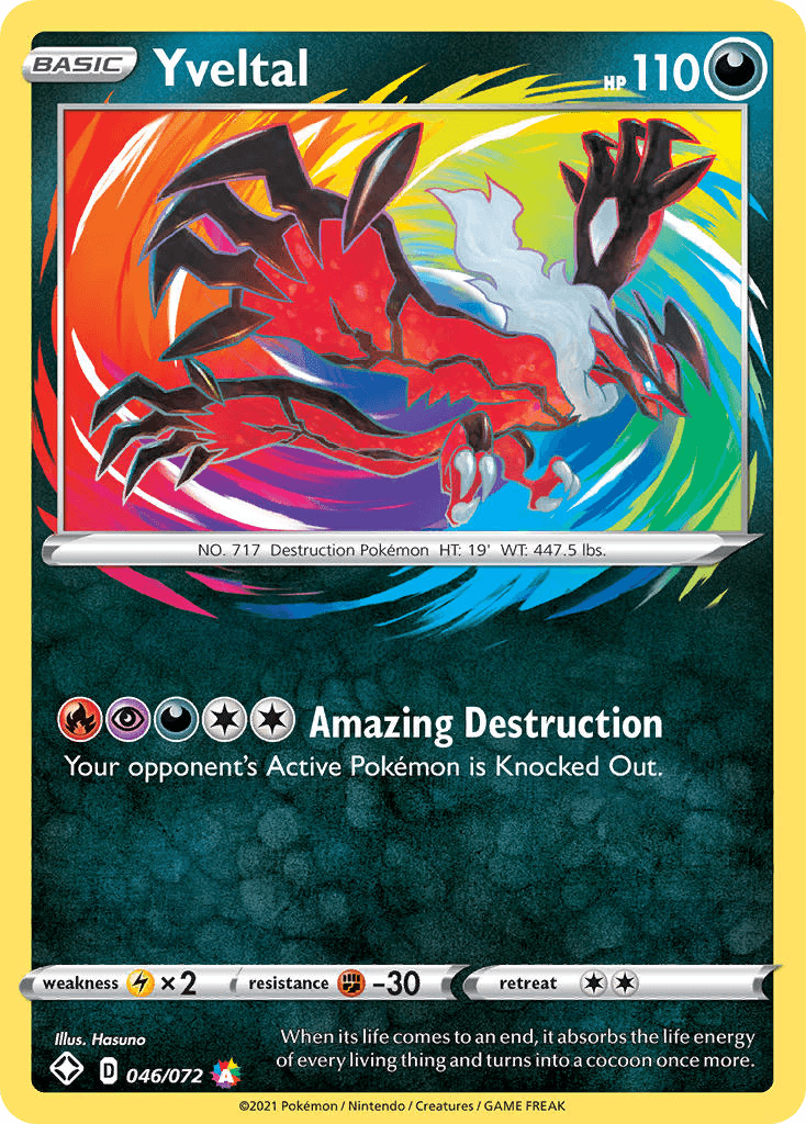 Yveltal — Shining Fates Pokémon TCG card by Hasuno