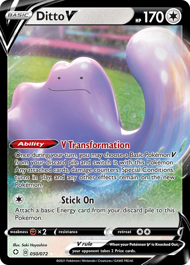 Ditto V — Shining Fates Pokémon TCG card by Saki Hayashiro