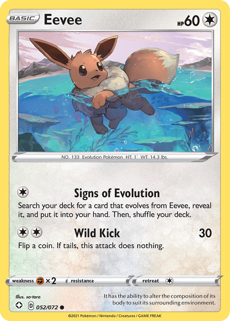 Eevee — Shining Fates Pokémon TCG card by so-taro