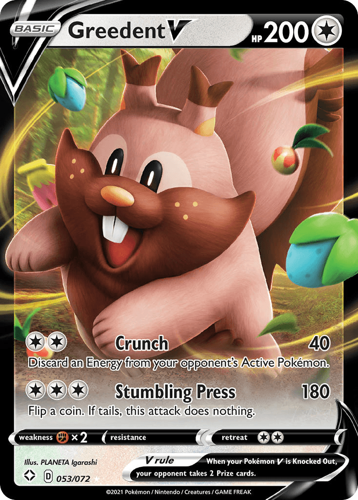 Greedent V — Shining Fates Pokémon TCG card by PLANETA Igarashi