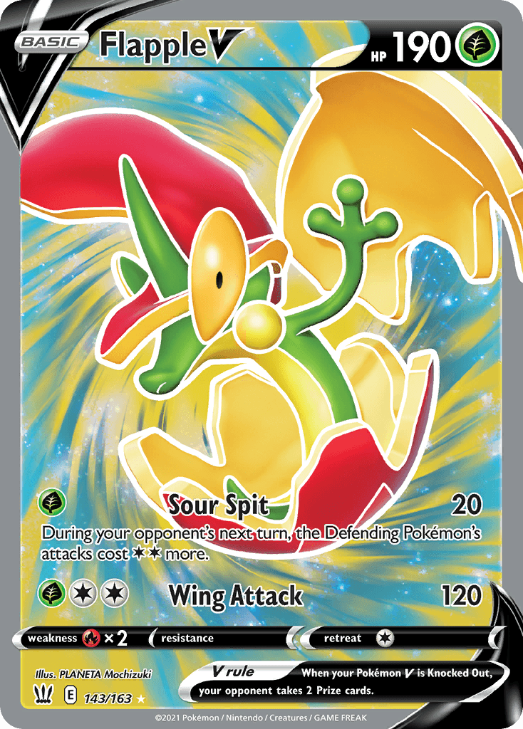 Flapple V — SWSH05: Battle Styles Pokémon TCG card by PLANETA Mochizuki