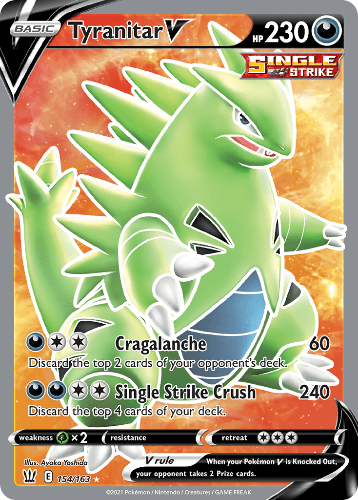 Tyranitar V — SWSH05: Battle Styles Pokémon TCG card by Ayaka Yoshida