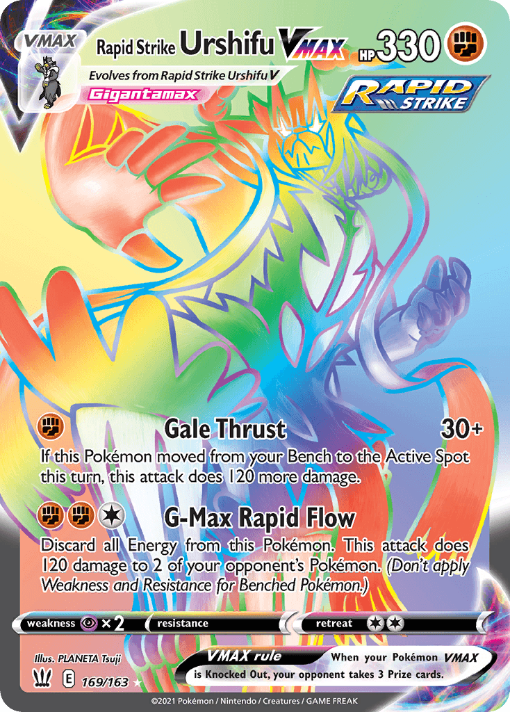 Rapid Strike Urshifu VMAX — SWSH05: Battle Styles Pokémon TCG card by PLANETA Tsuji