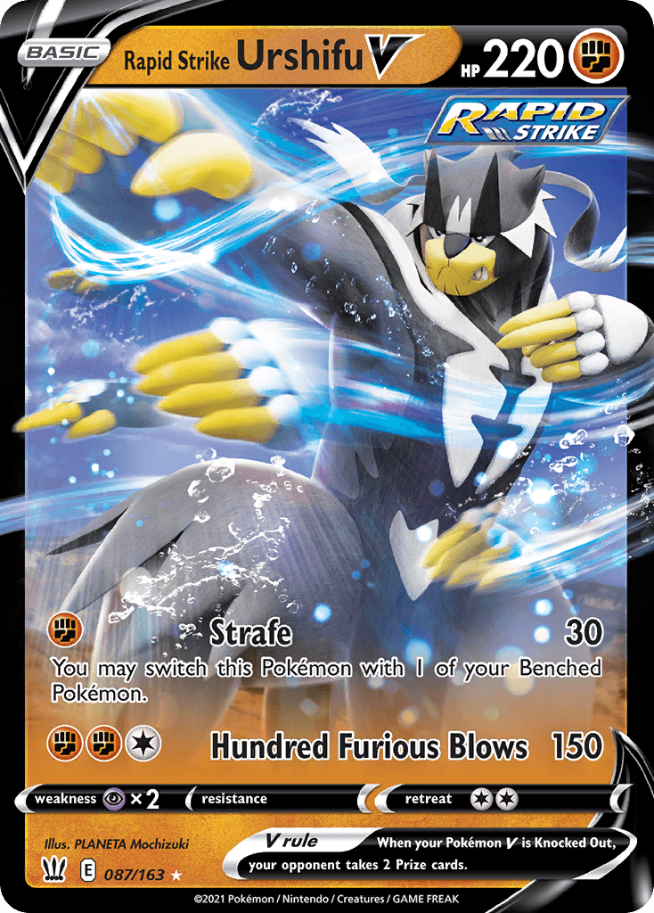 Rapid Strike Urshifu V — Prize Pack Series Cards Pokémon TCG card by PLANETA Mochizuki