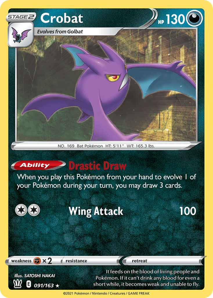 Crobat - 091/163 — Deck Exclusives Pokémon TCG card by Satoshi Nakai