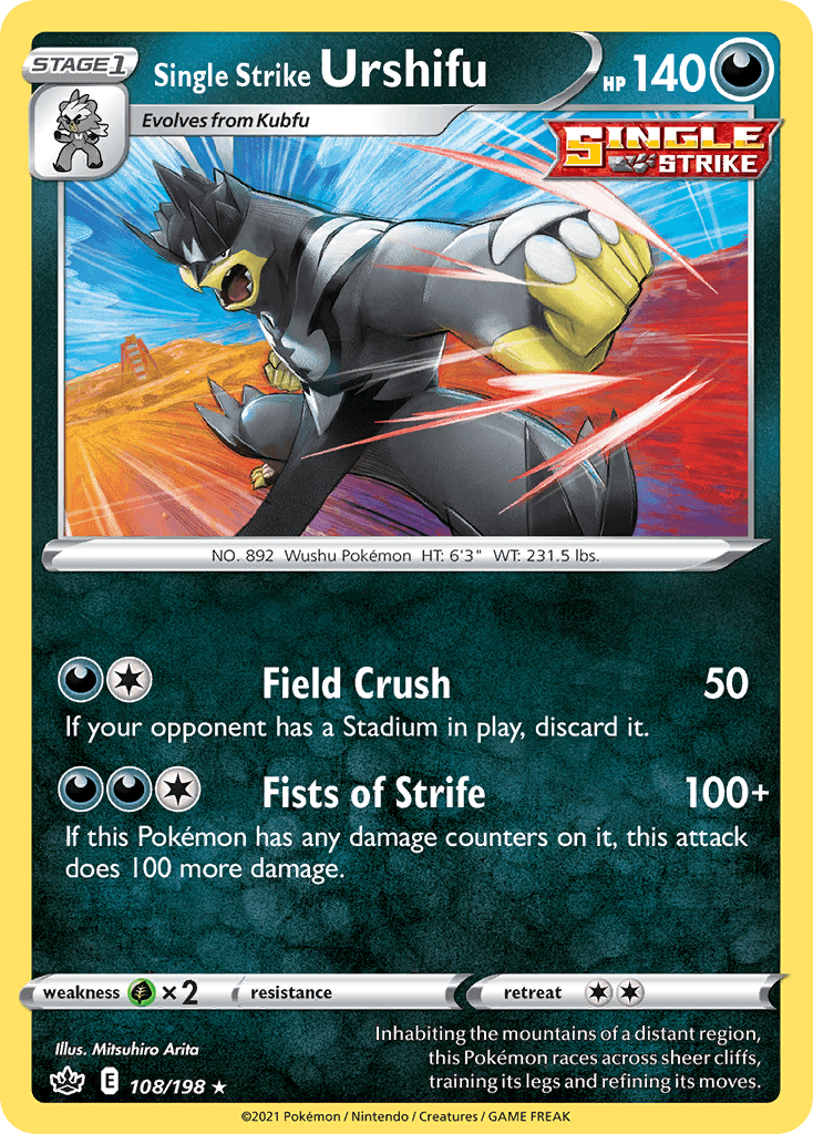 Single Strike Urshifu — Prize Pack Series Cards Pokémon TCG card by Mitsuhiro Arita