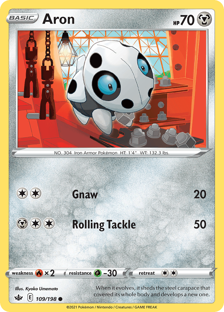 Aron — SWSH06: Chilling Reign Pokémon TCG card by Kyoko Umemoto