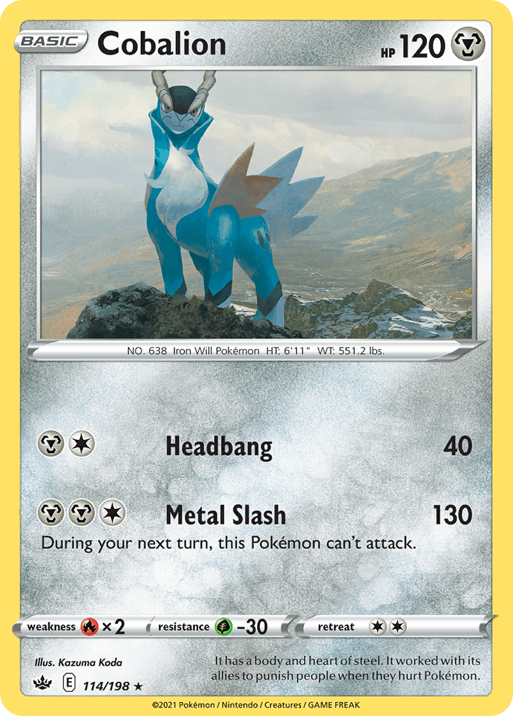 Cobalion — SWSH06: Chilling Reign Pokémon TCG card by Kazuma Koda