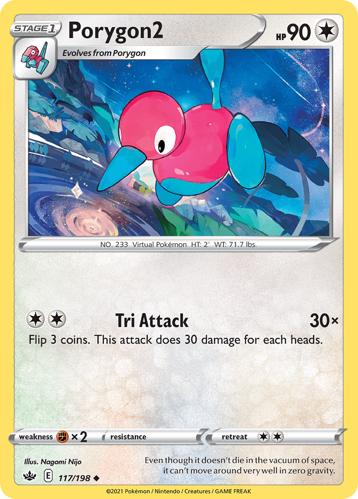 Porygon2 — SWSH06: Chilling Reign Pokémon TCG card by Nagomi Nijo