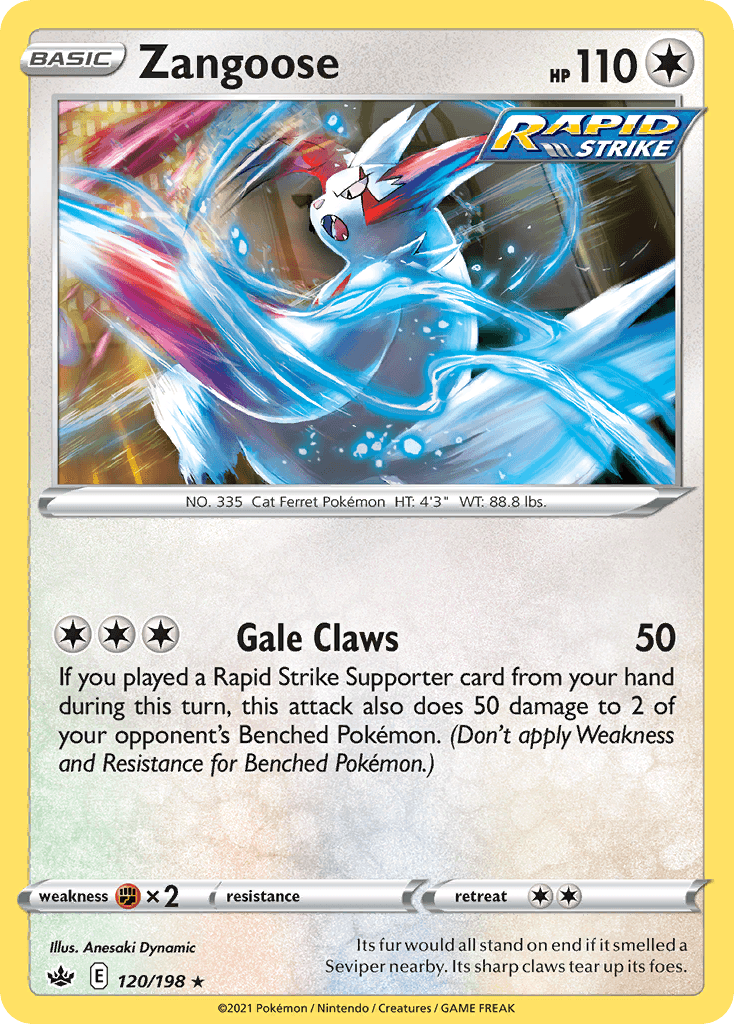 Zangoose — SWSH06: Chilling Reign Pokémon TCG card by Anesaki Dynamic