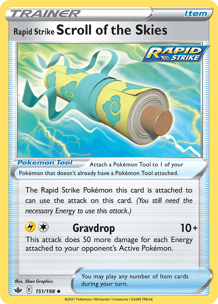Rapid Strike Scroll of the Skies — SWSH06: Chilling Reign Pokémon TCG card by 5ban Graphics