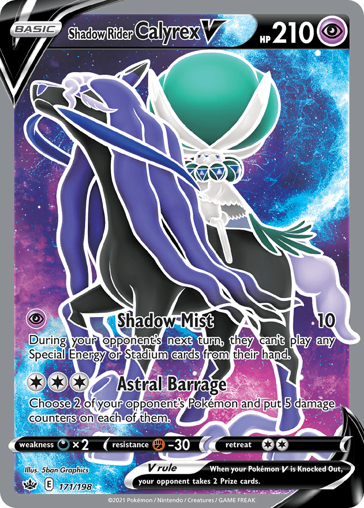 Shadow Rider Calyrex V (Full Art) — SWSH06: Chilling Reign